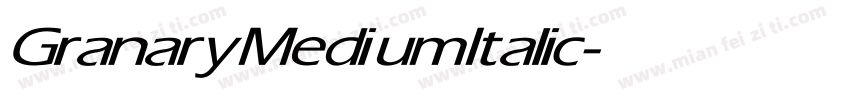 Granary Medium Italic字体转换